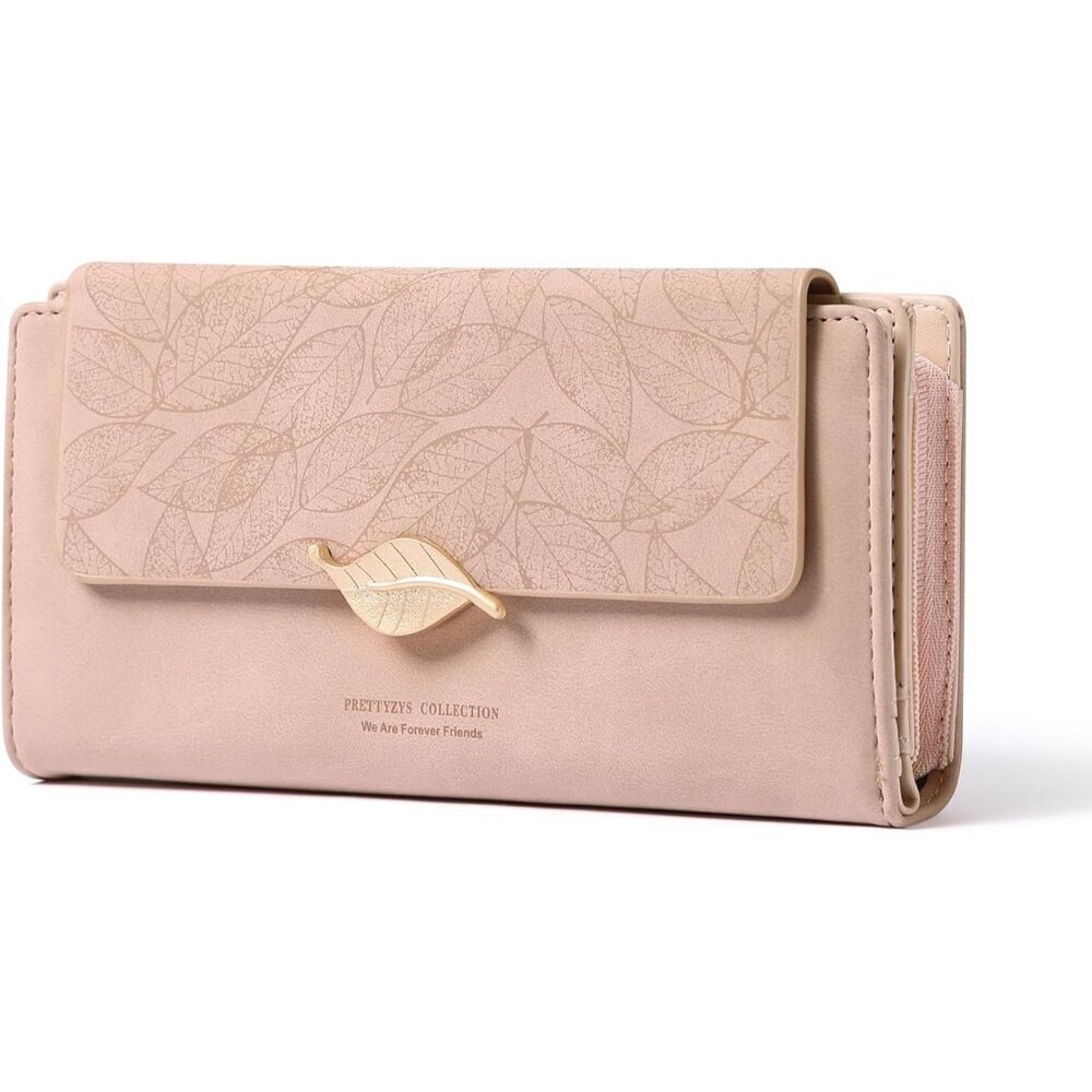 Women's Wallet Leather RFID Blocking Bifold Clutch Large Capacity Credit Card Ho